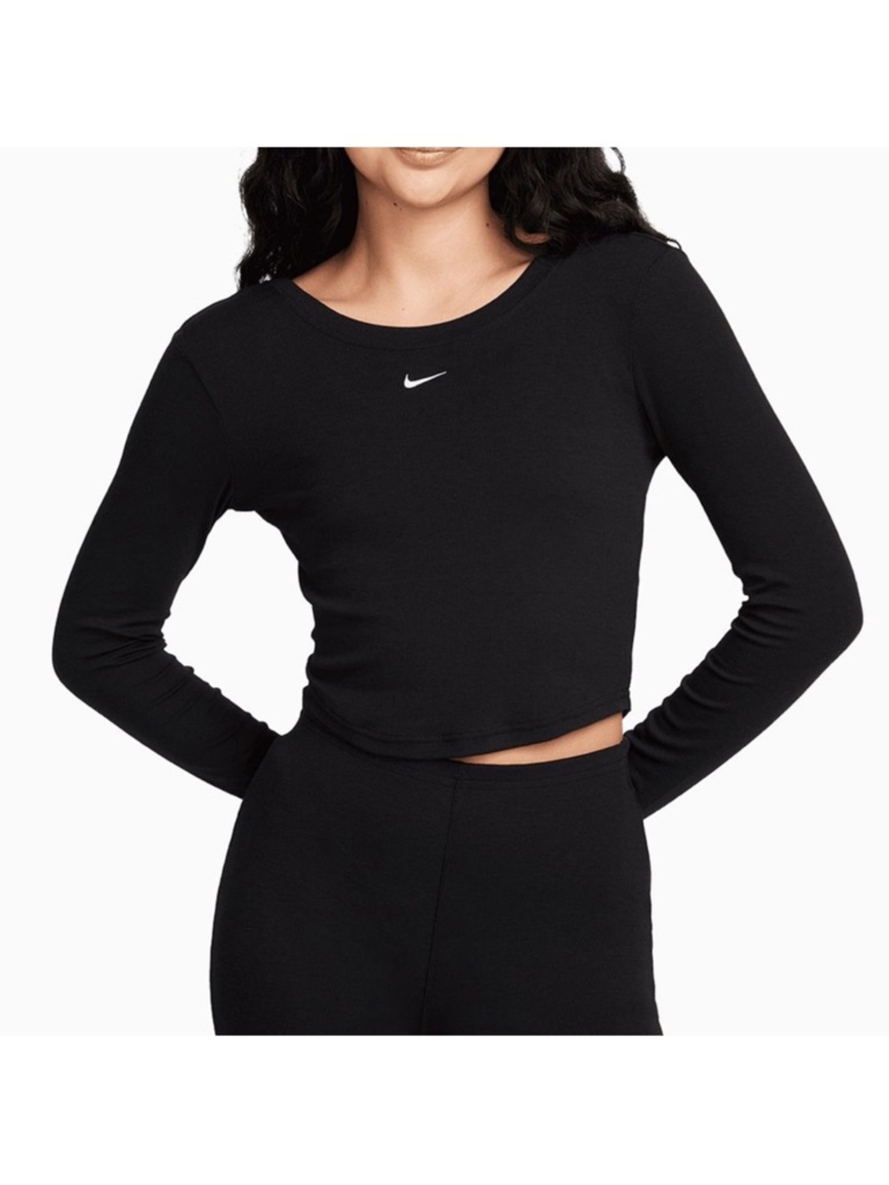 Nike Sportswear Chill Knit Black Long Sleeve Top Women’s Size XXL